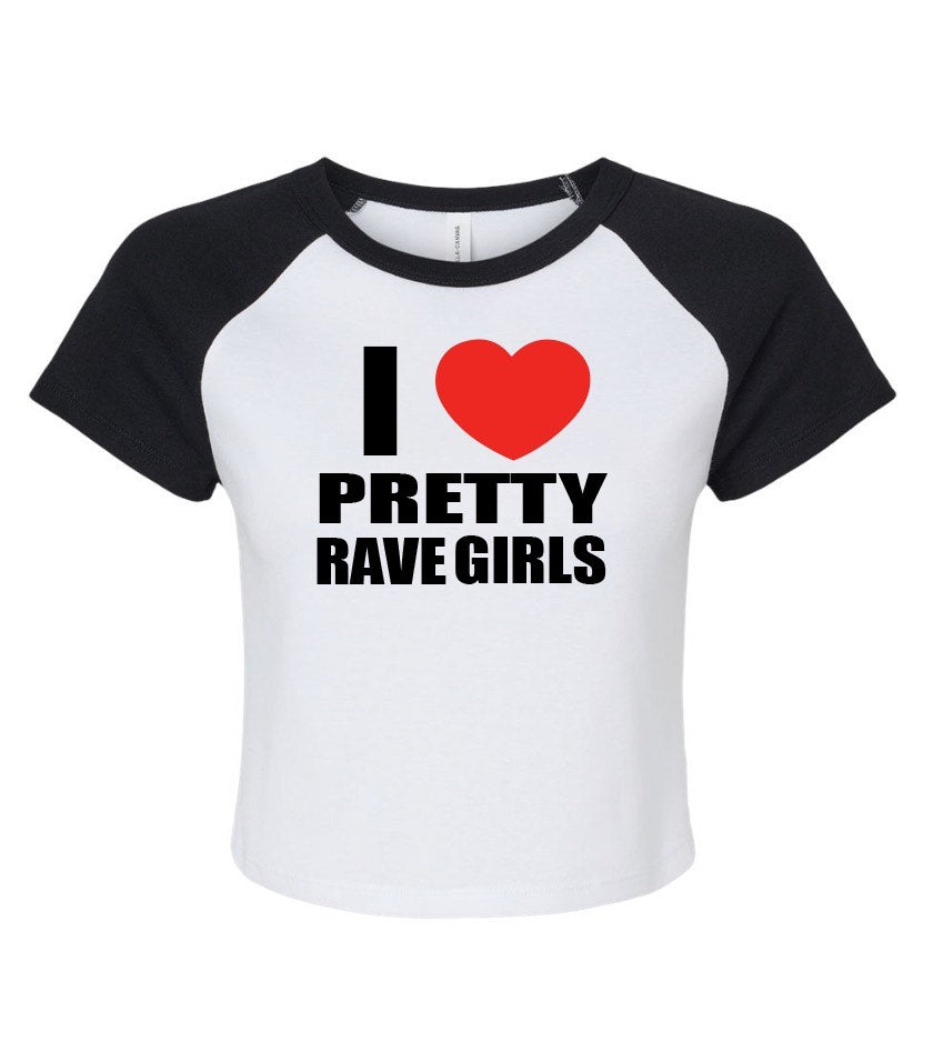 I ❤️ Pretty Rave Girls Crop Tee (Pre-Order)